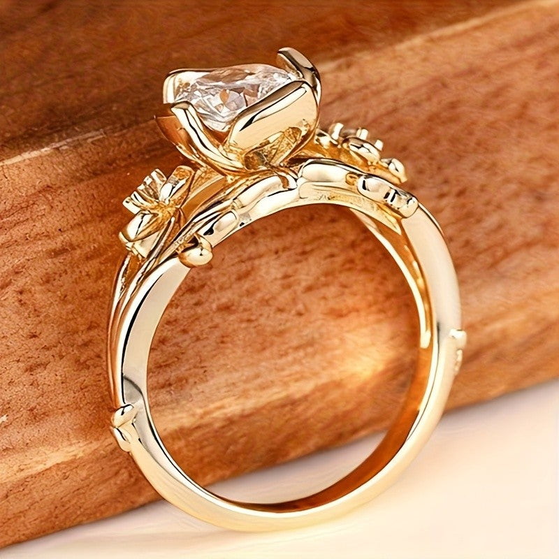18k Vintage Flower Ring