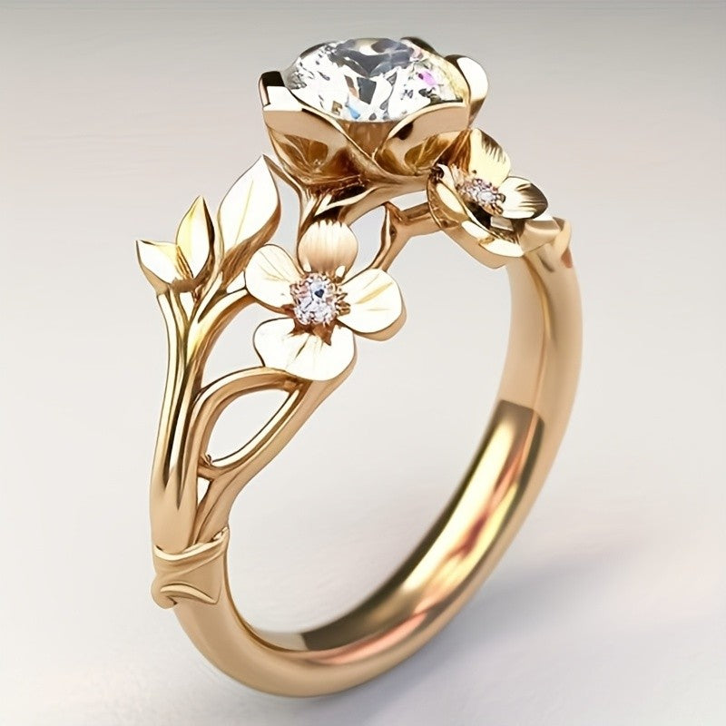 18k Vintage Flower Ring