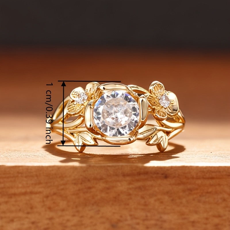 18k Vintage Flower Ring