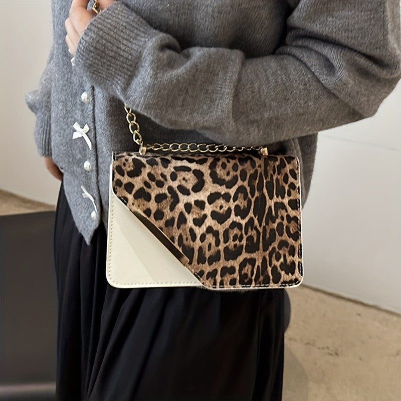 Vintage Leopard Crossbody Bag