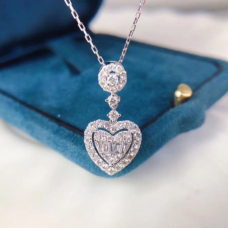 Elegant Heart Drop Necklace