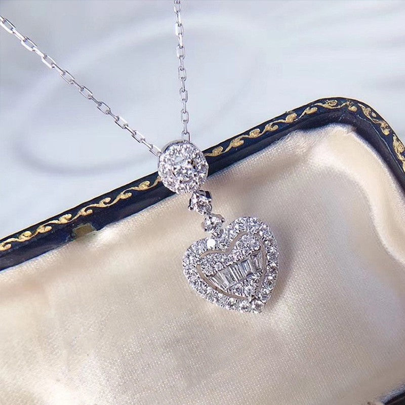 Elegant Heart Drop Necklace