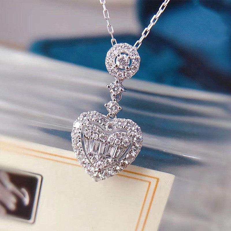 Elegant Heart Drop Necklace
