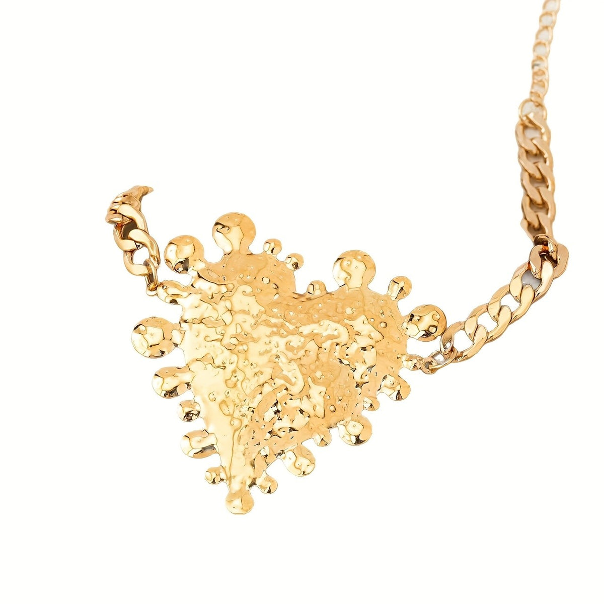 18k Vintage Molten Heart Necklace