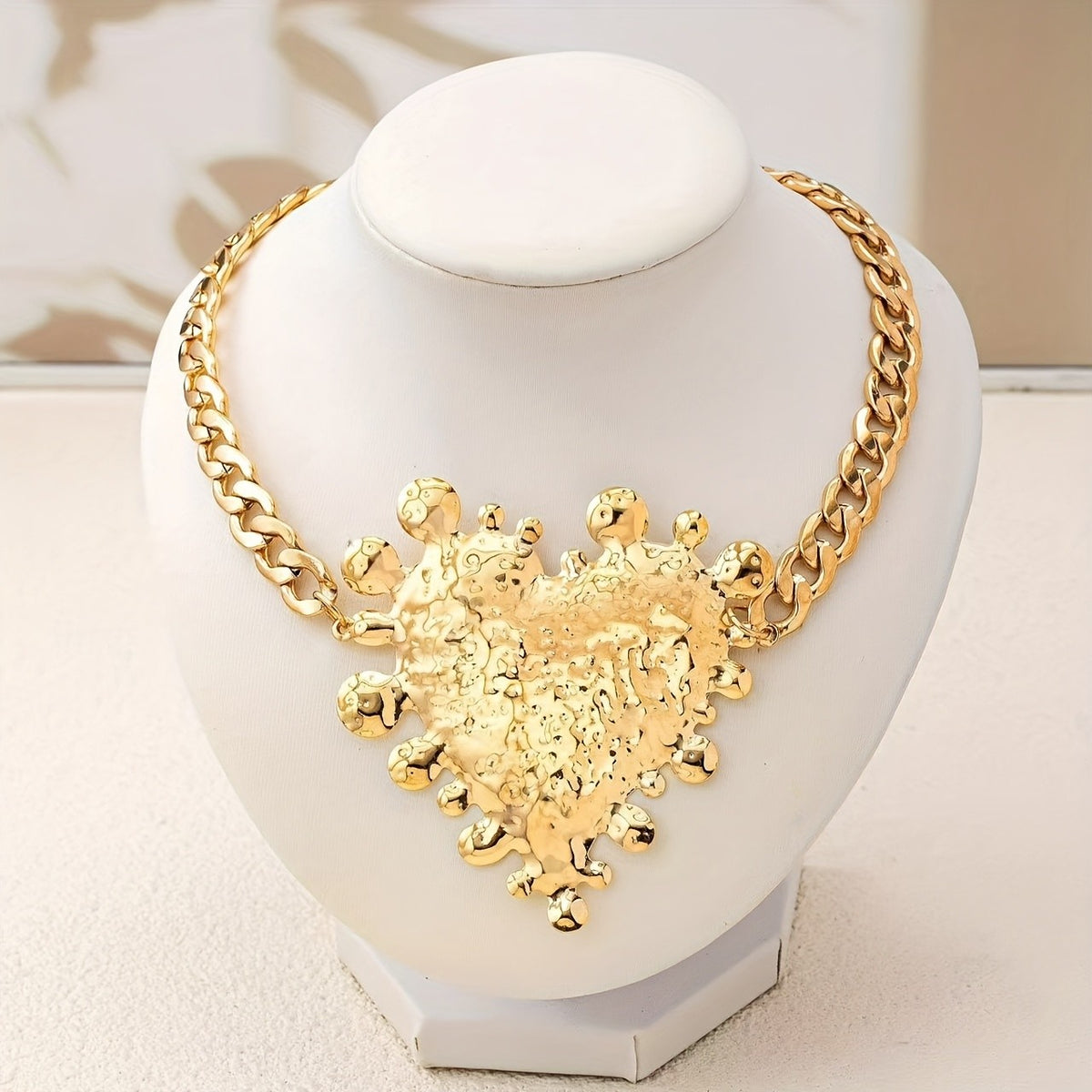 18k Vintage Molten Heart Necklace