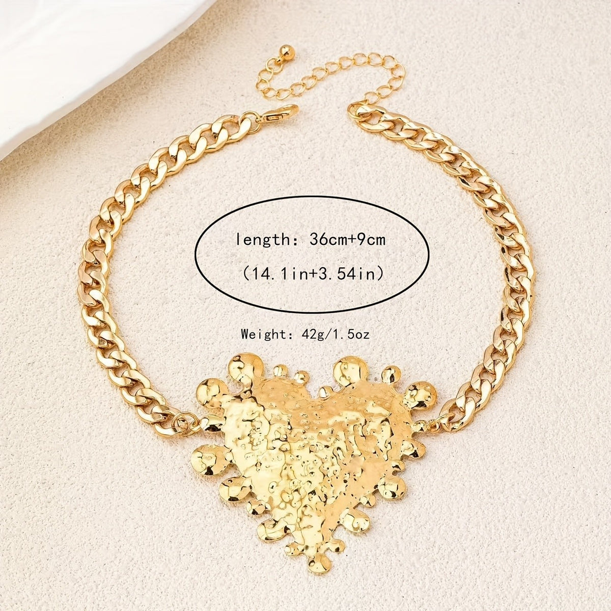 18k Vintage Molten Heart Necklace