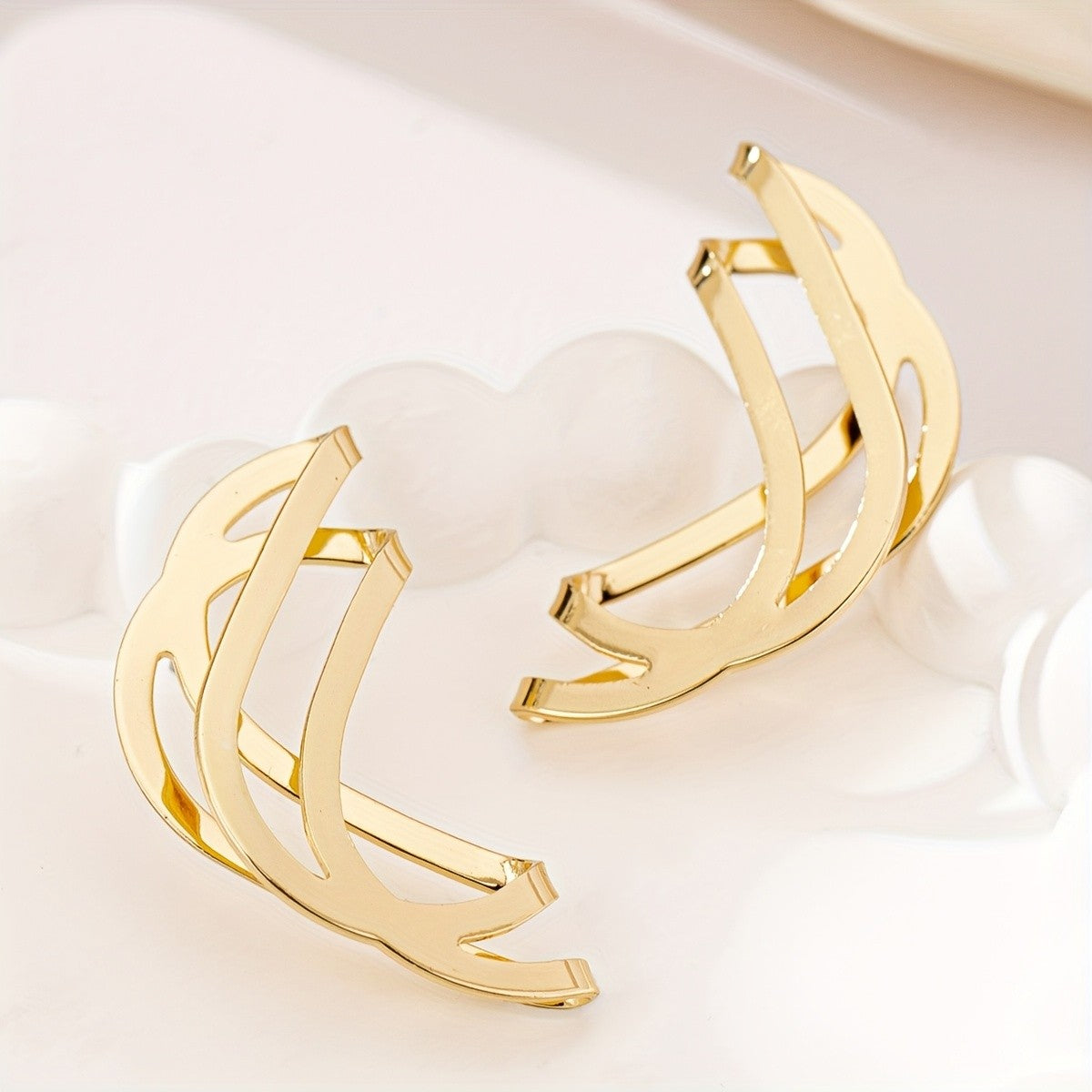14k Vintage Geometric Earrings