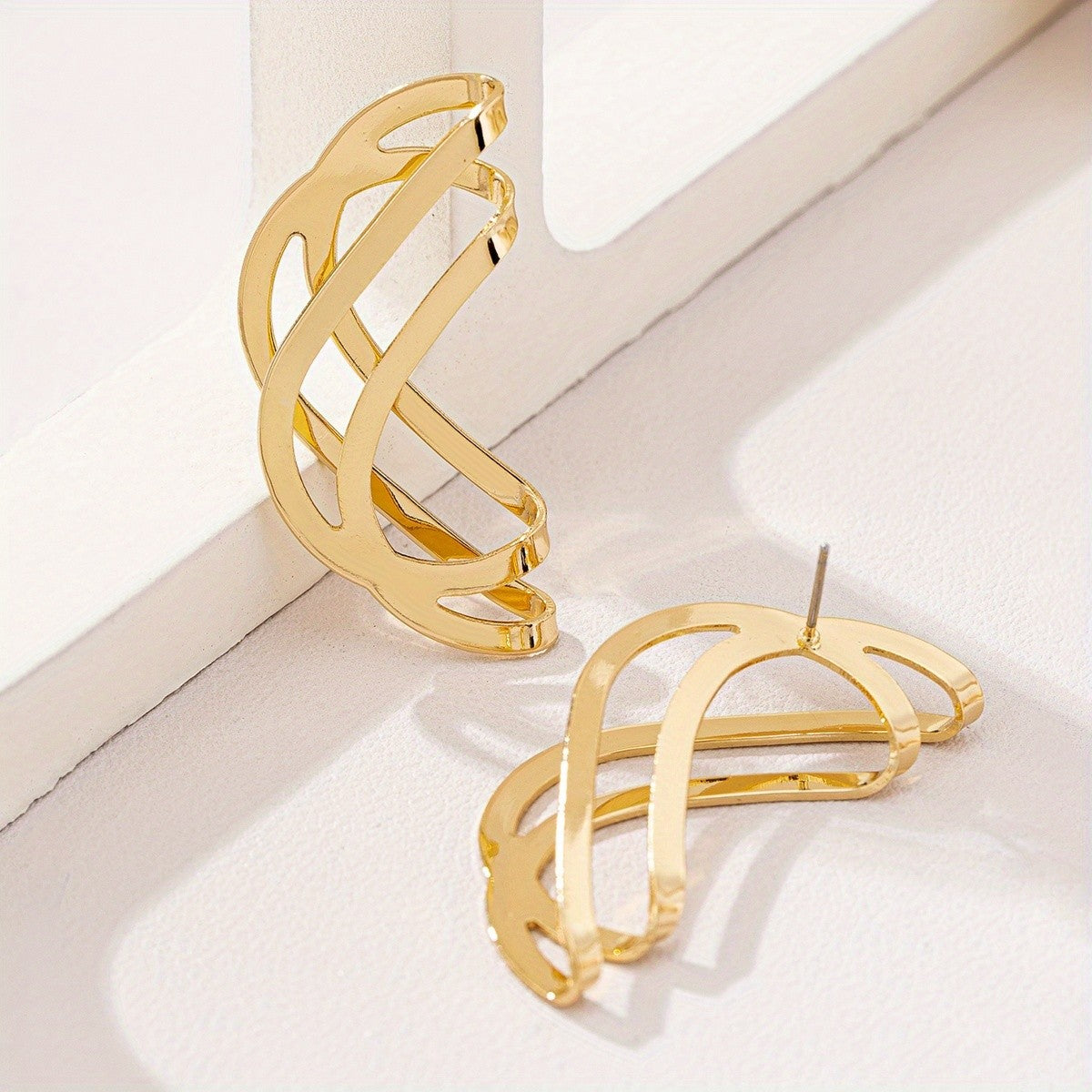 14k Vintage Geometric Earrings