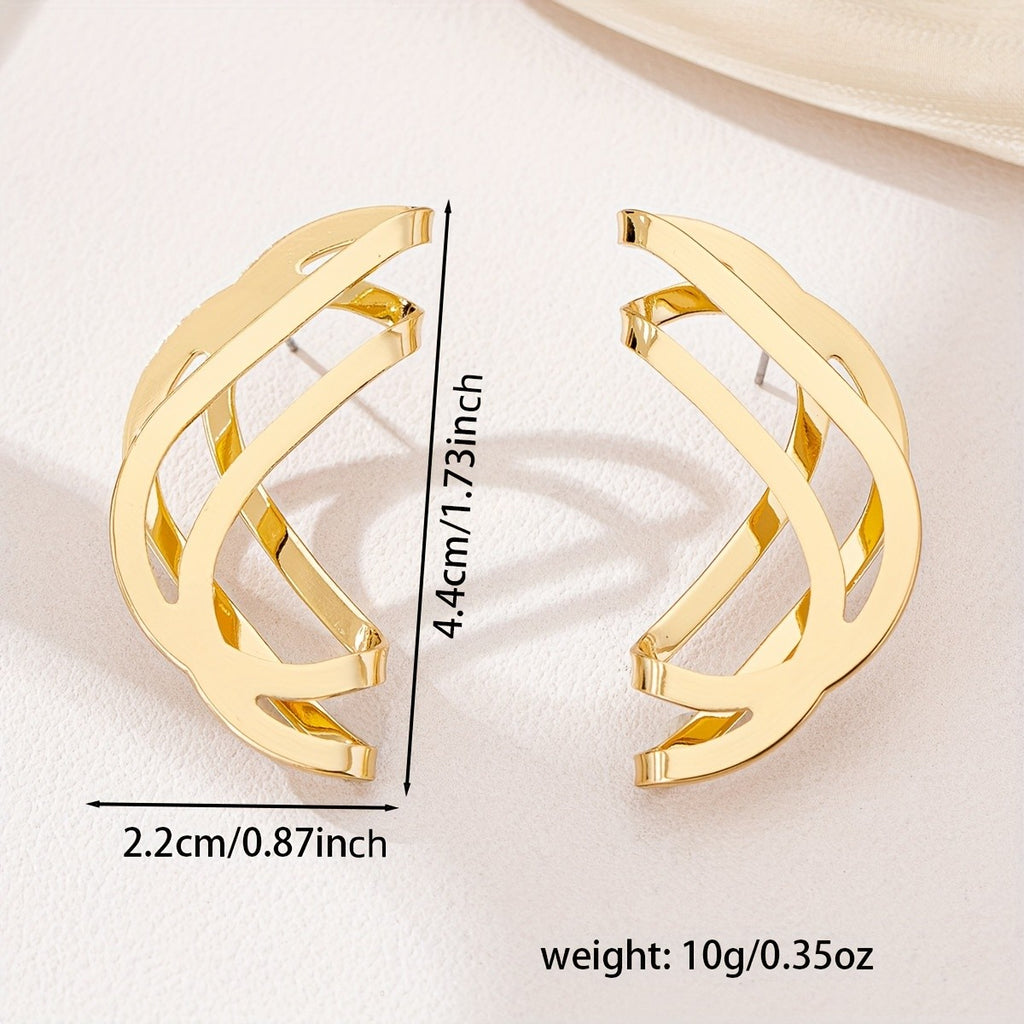 14k Vintage Geometric Earrings