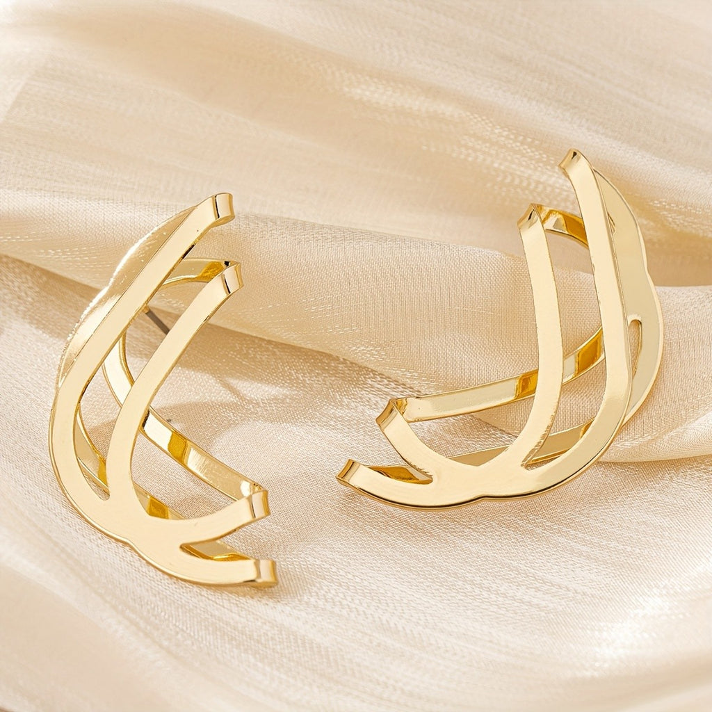 14k Vintage Geometric Earrings