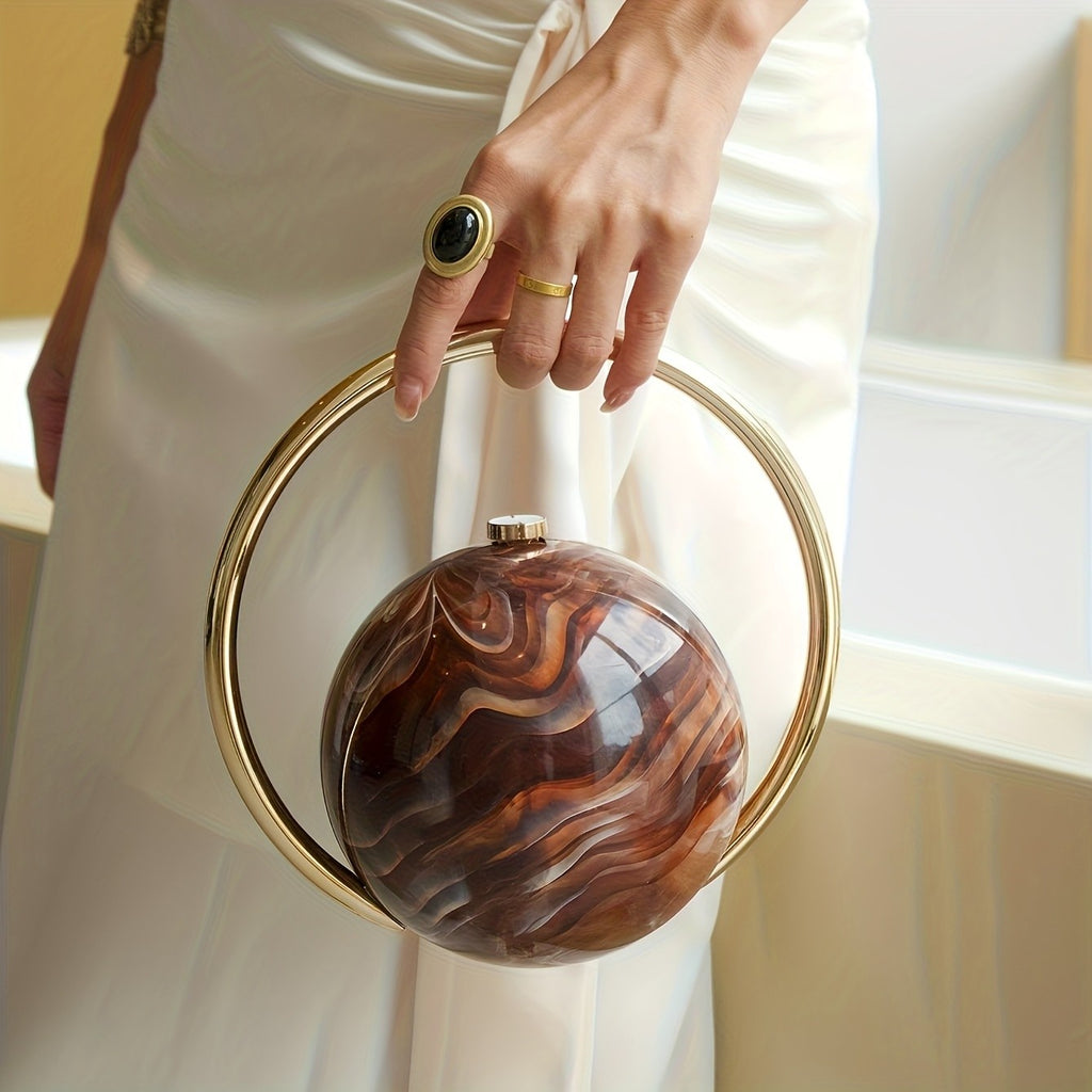 Elegant Geometric Sphere Clutch