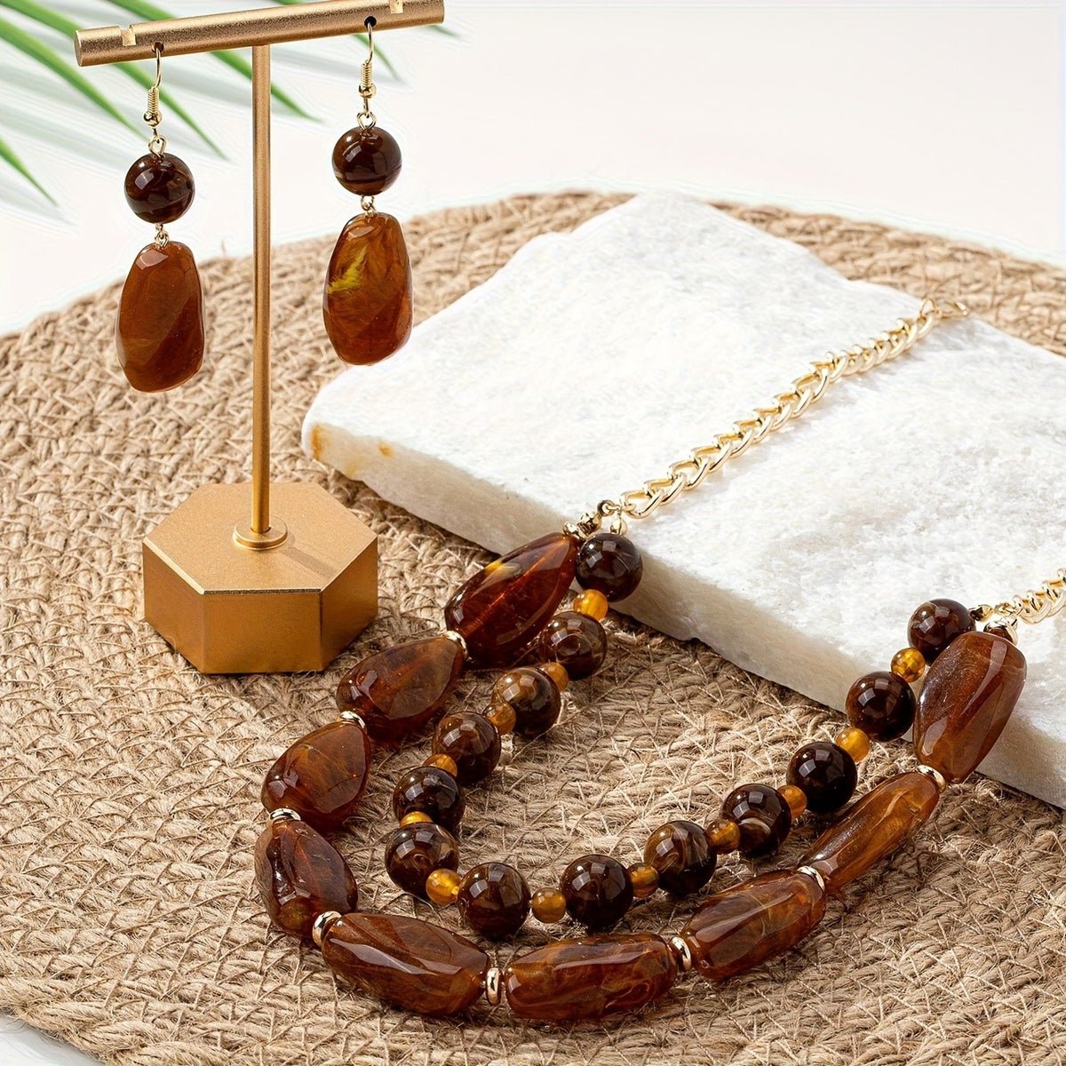 Boho Acrylic Bead Jewelry Set