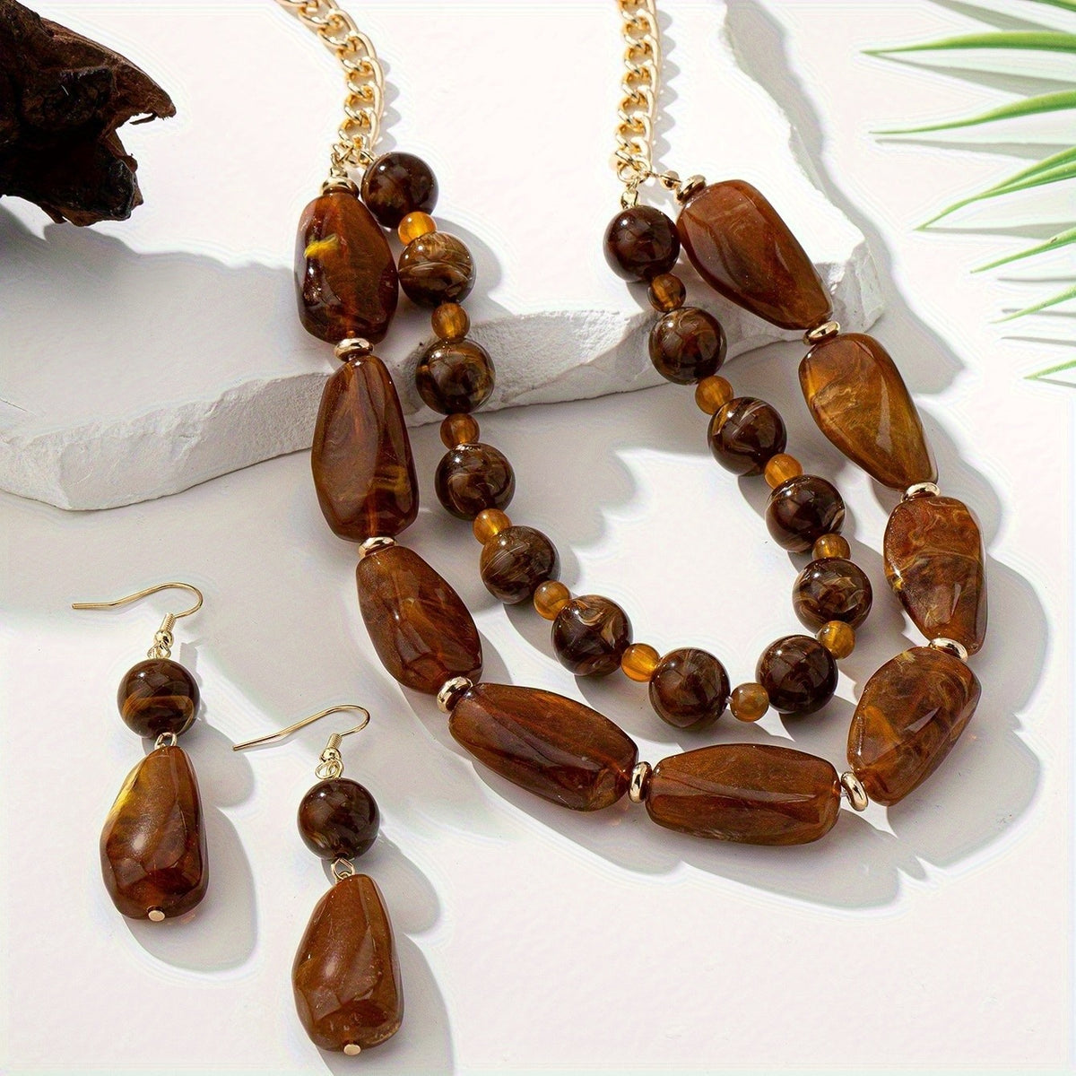 Boho Acrylic Bead Jewelry Set