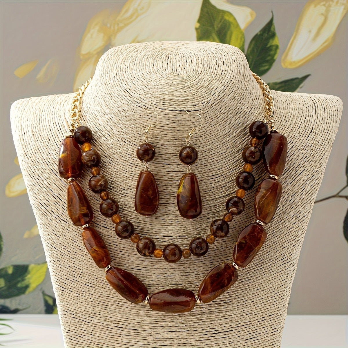 Boho Acrylic Bead Jewelry Set