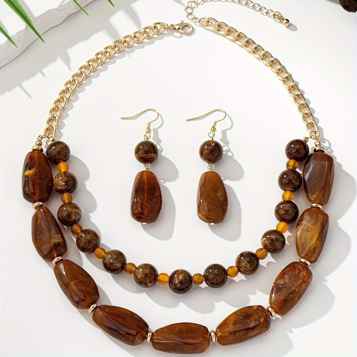 Boho Acrylic Bead Jewelry Set