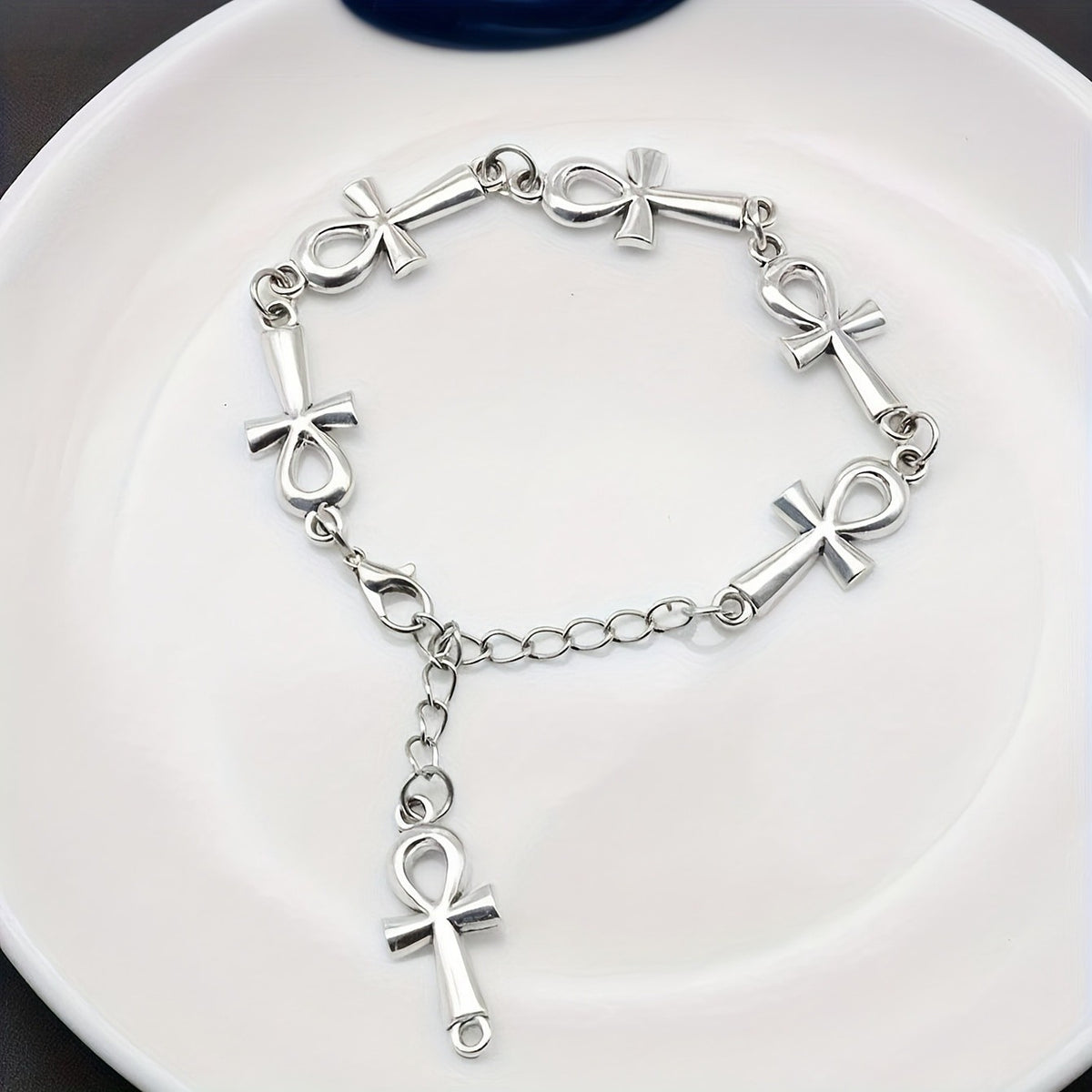 Elegant Ankh Charm Bracelet