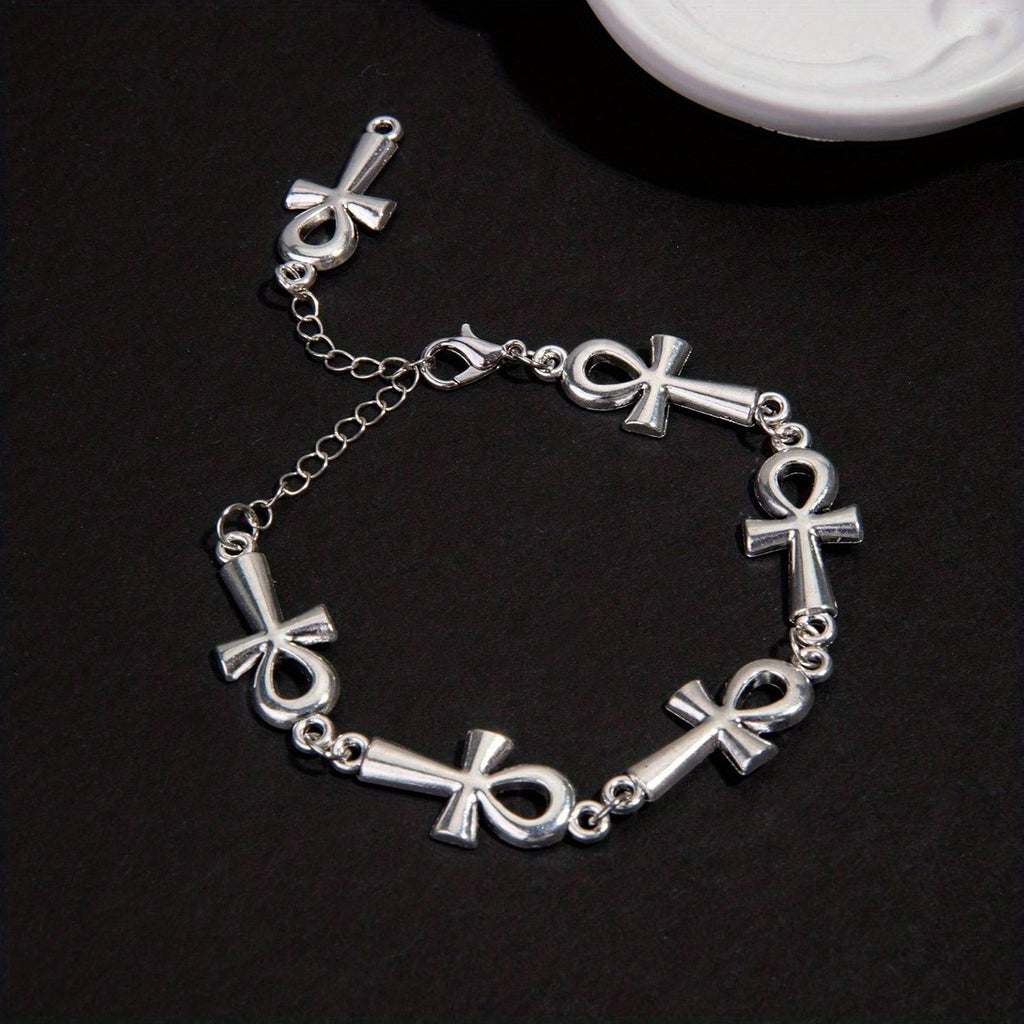 Elegant Ankh Charm Bracelet