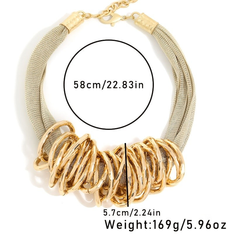 Elegant Geometric Loop Necklace