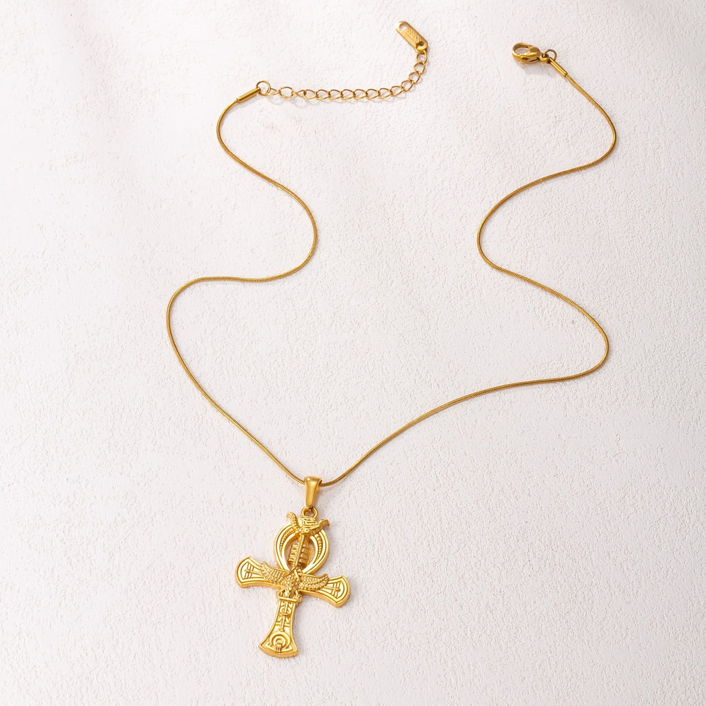 18k Elegant Ankh Necklace