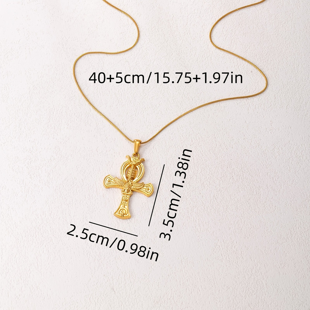18k Elegant Ankh Necklace