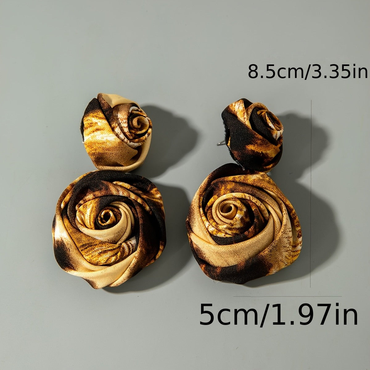 Vintage Floral Rose Earrings