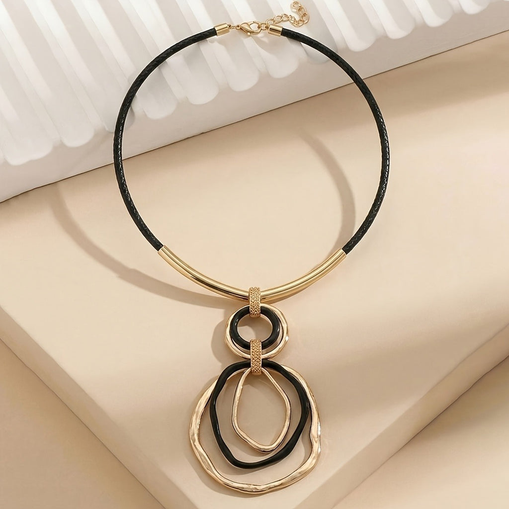 Vintage Geometric Link Necklace