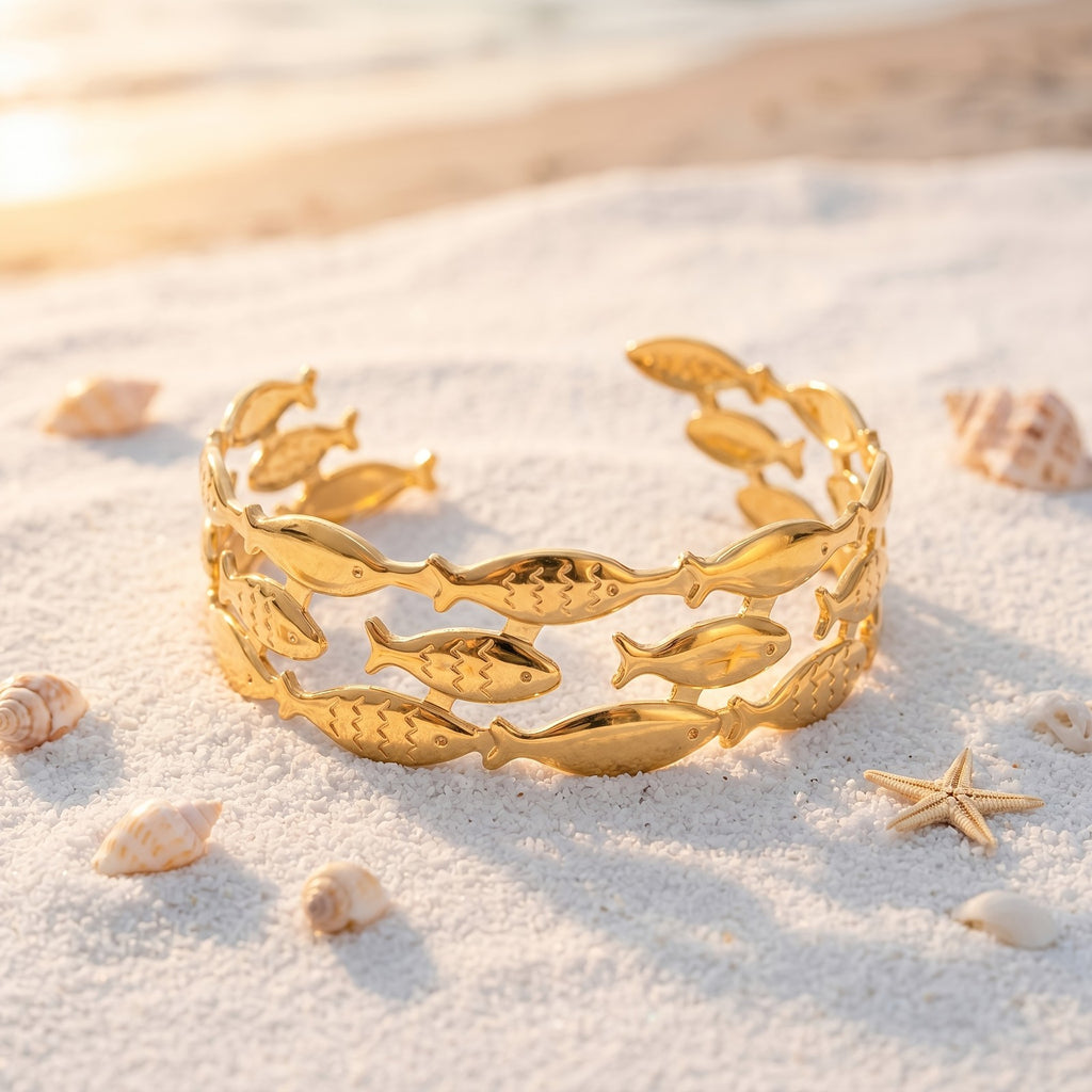 18k Vintage Fish Bracelet