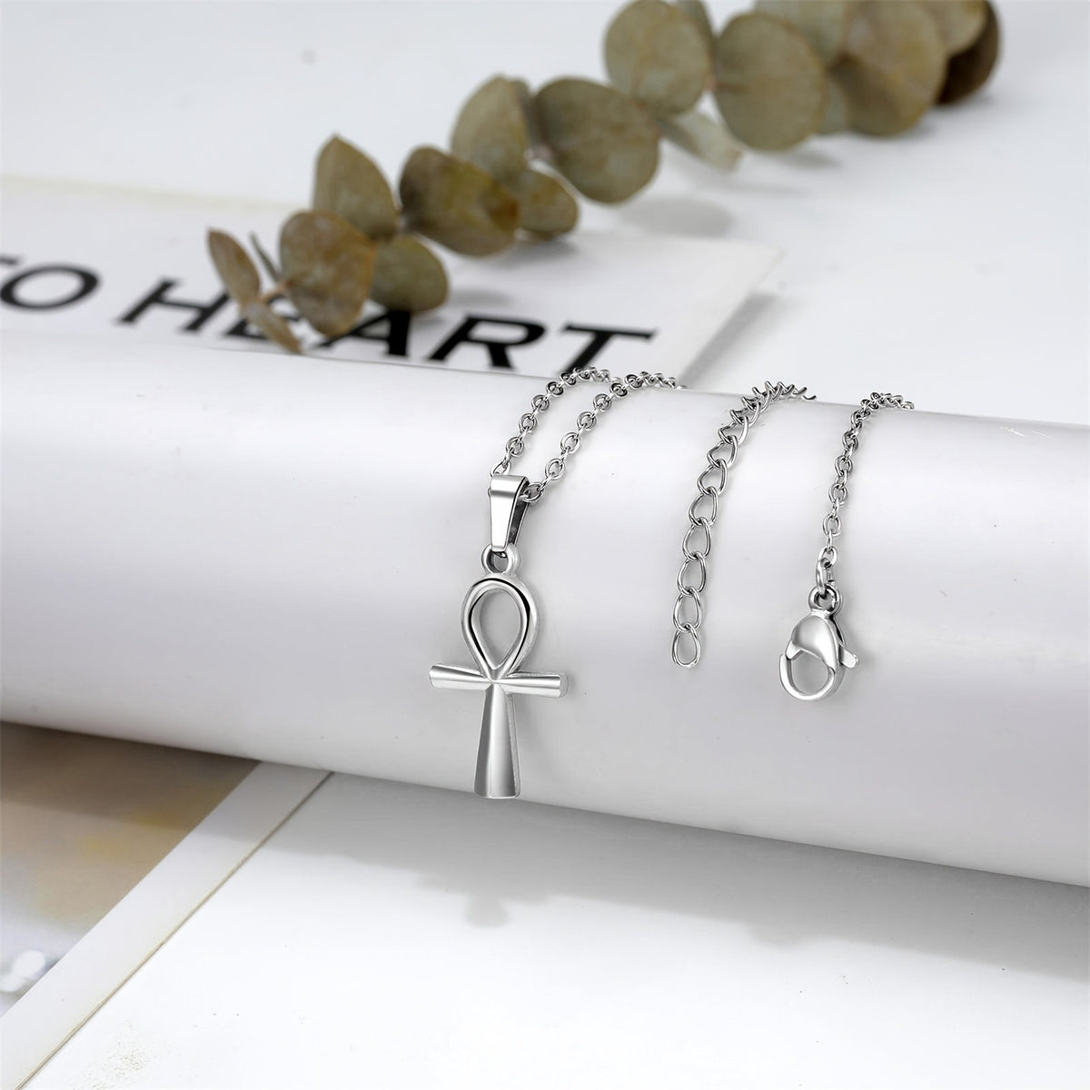 18k Minimal Ankh Necklace