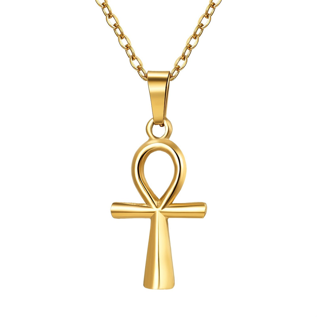 18k Minimal Ankh Necklace