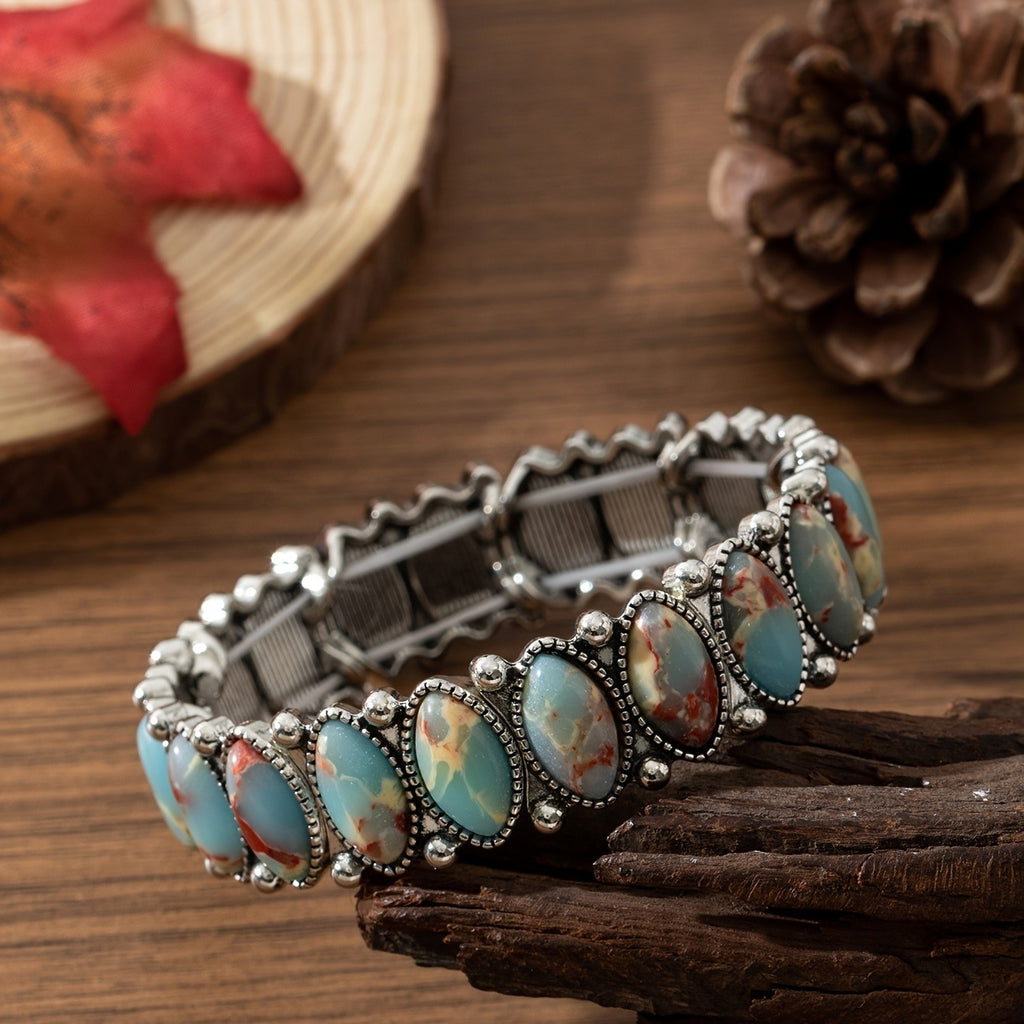 Vintage Turquoise Marquise Bracelet