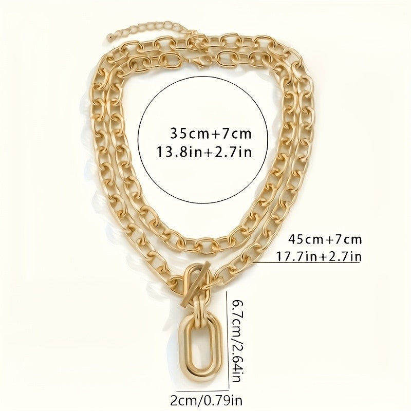 18k Geometric Chain Necklace