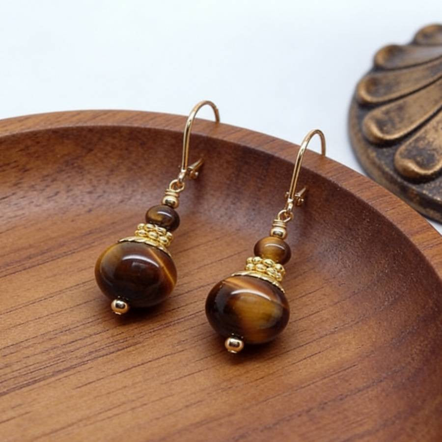 Vintage Stone Drop Earrings