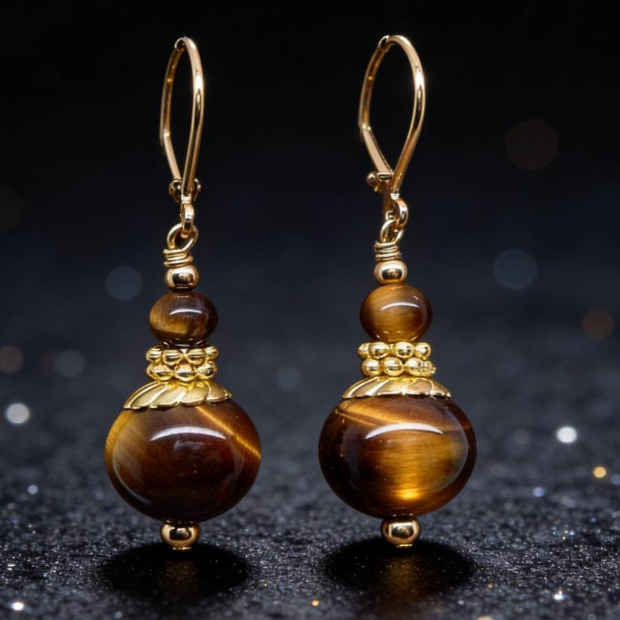 Vintage Stone Drop Earrings