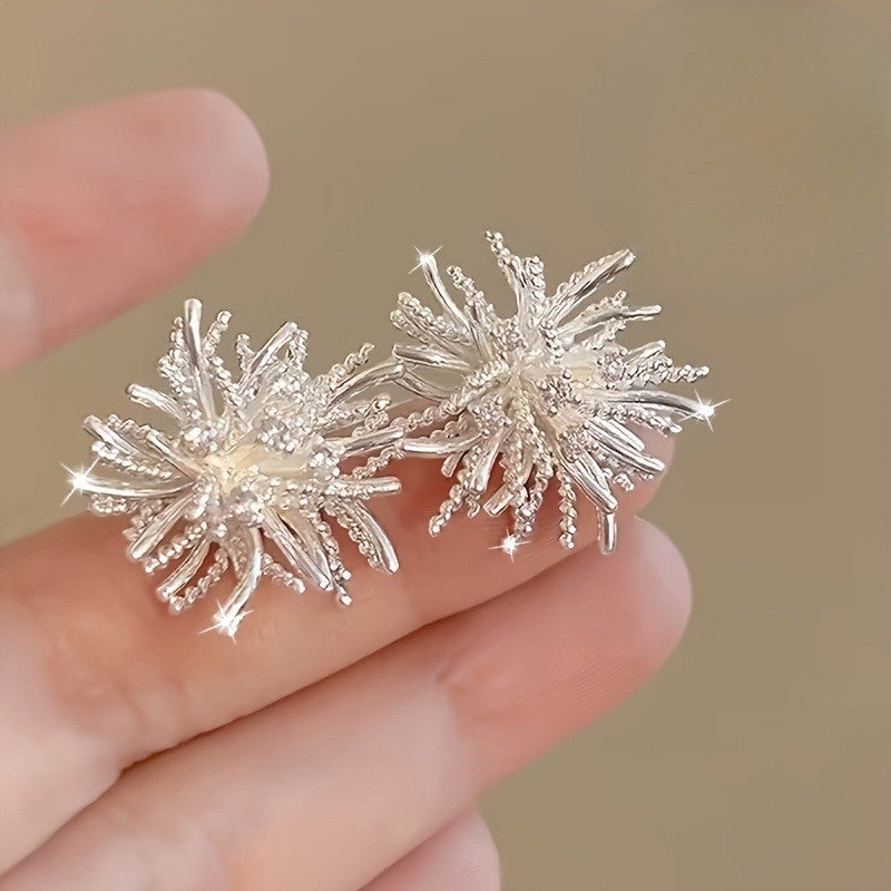 18k Elegant Firework Stud Earrings