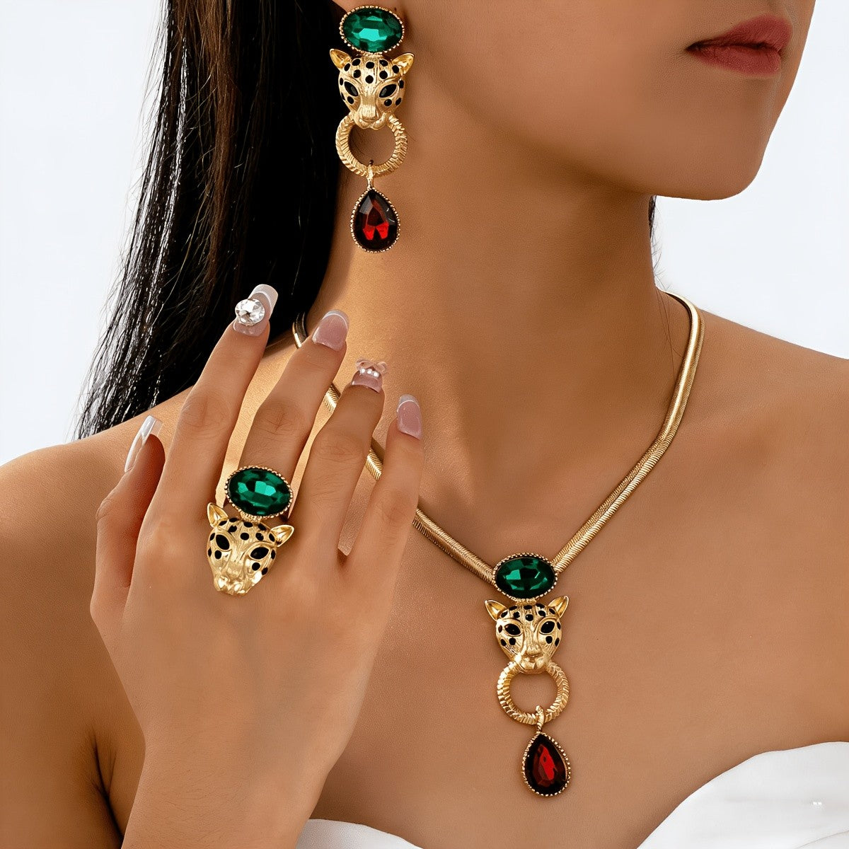 18k Boho Cheetah Jewelry Set