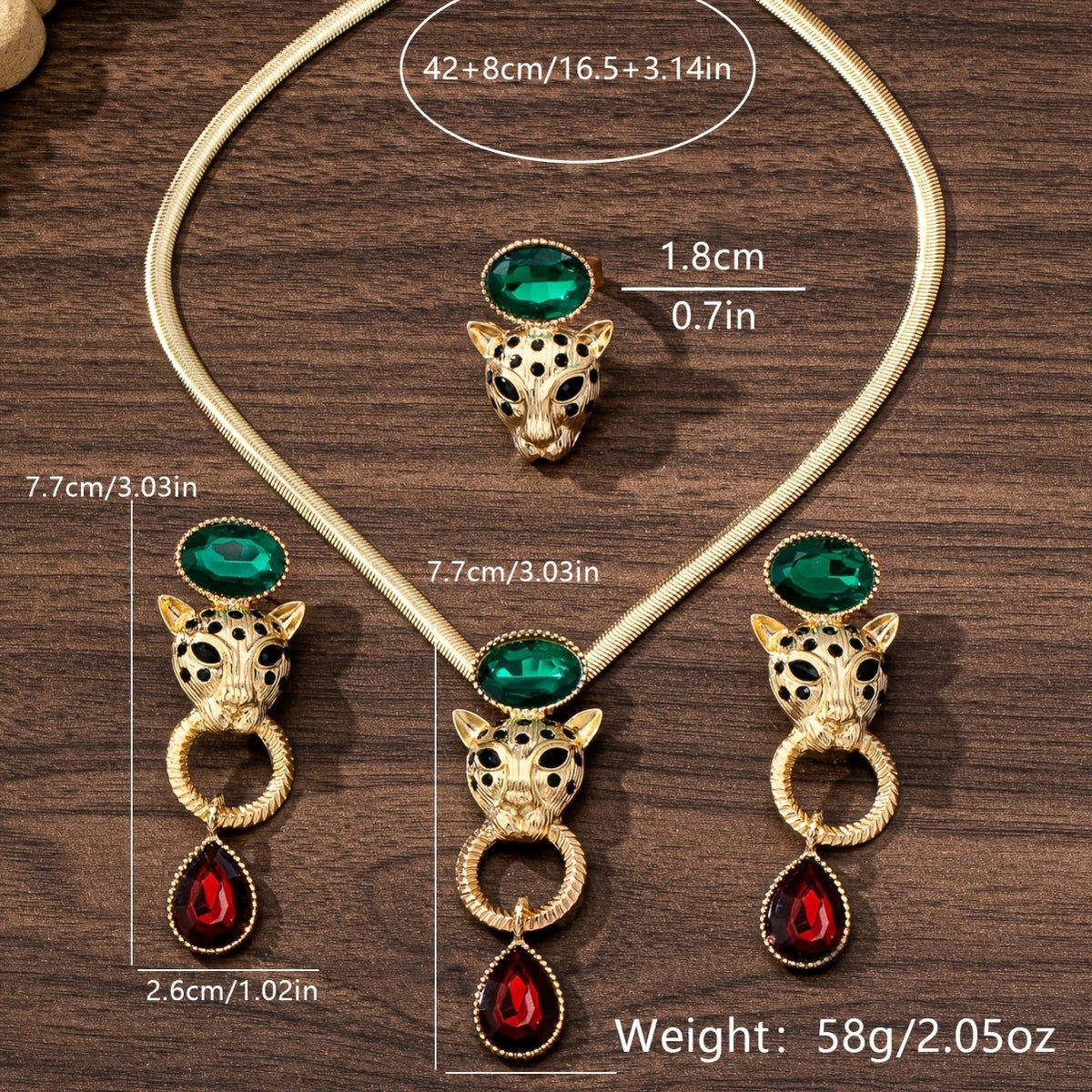 18k Boho Cheetah Jewelry Set