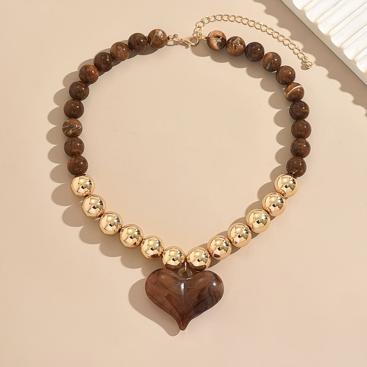Elegant Heart Bead Necklace
