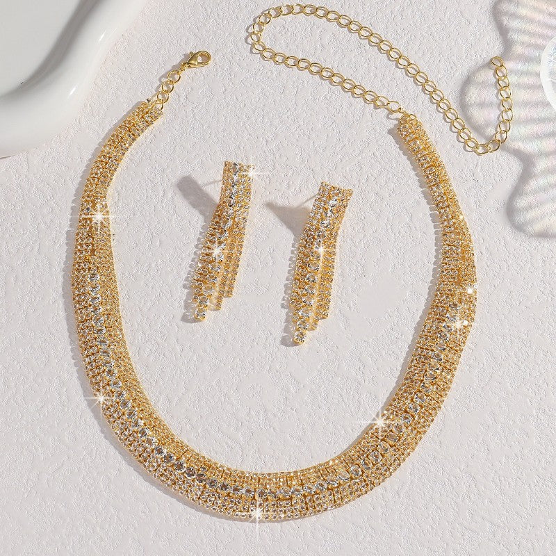Elegant Multi-Row Choker Necklace