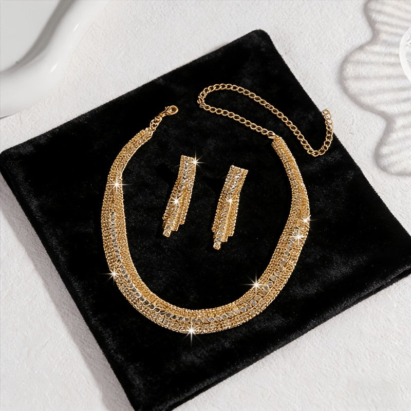 Elegant Multi-Row Choker Necklace