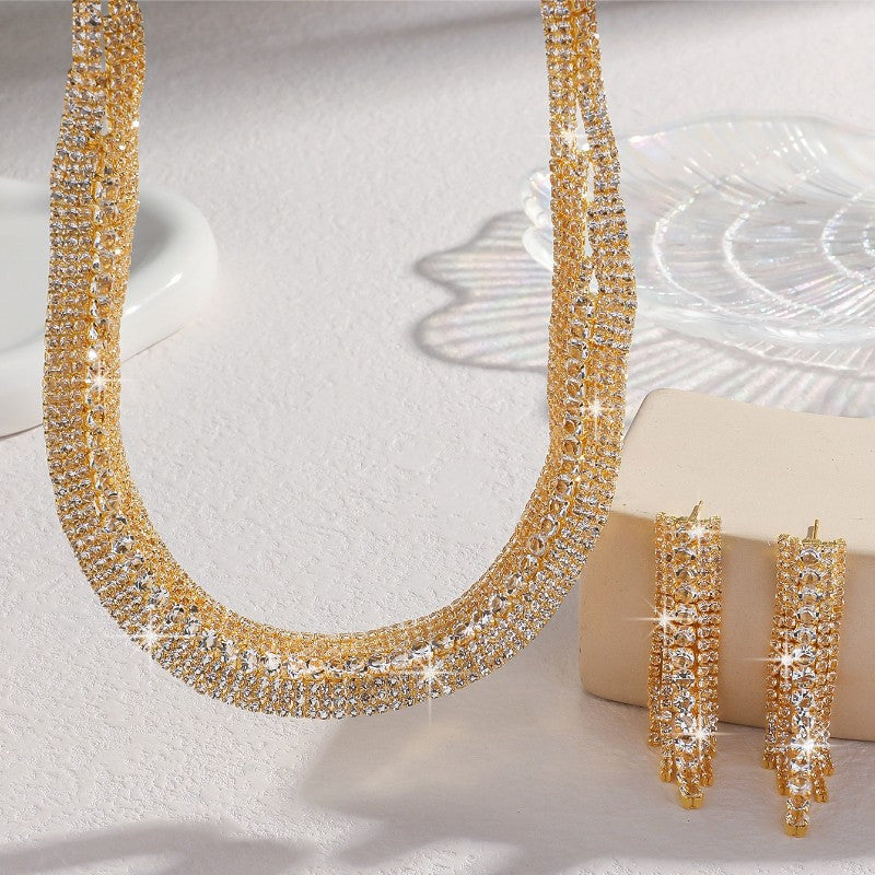 Elegant Multi-Row Choker Necklace