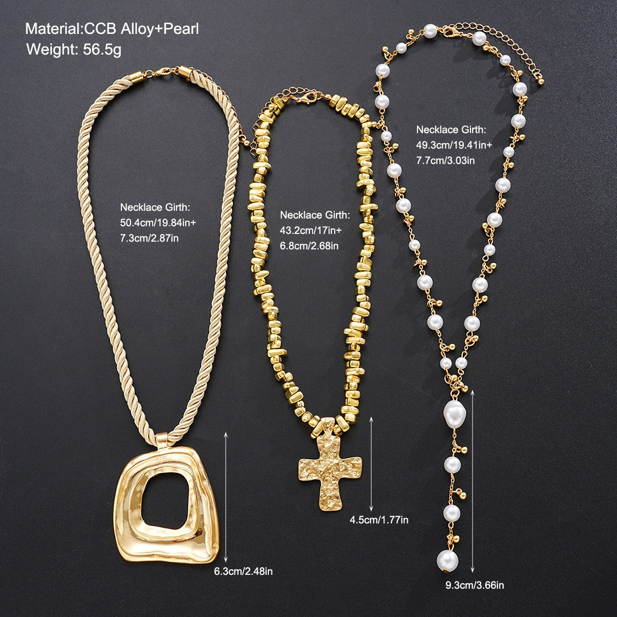 Vintage Pearl Cross Necklace