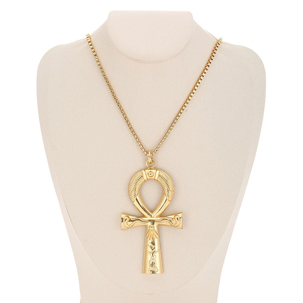 18k Egyptian Ankh Necklace