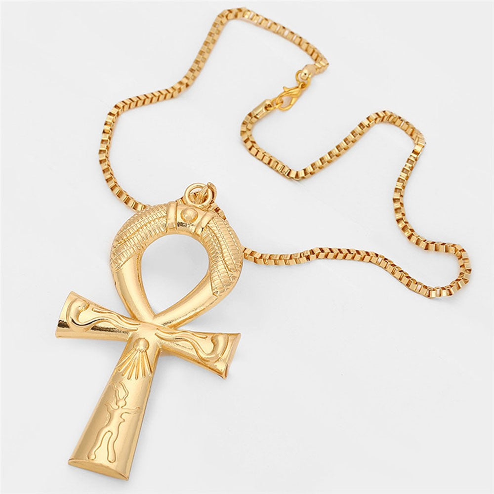 18k Egyptian Ankh Necklace