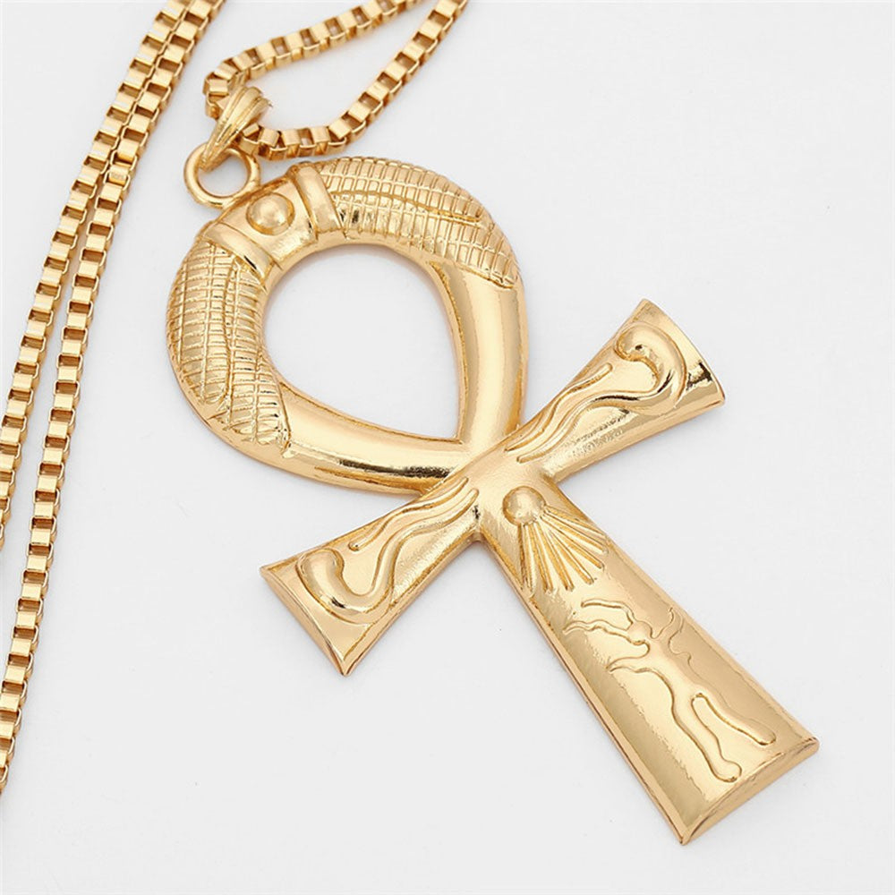 18k Egyptian Ankh Necklace