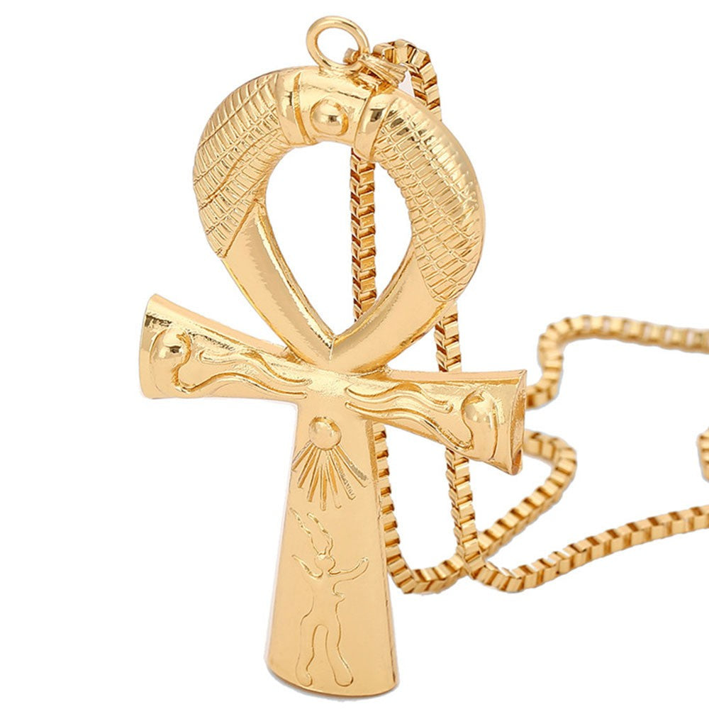 18k Egyptian Ankh Necklace