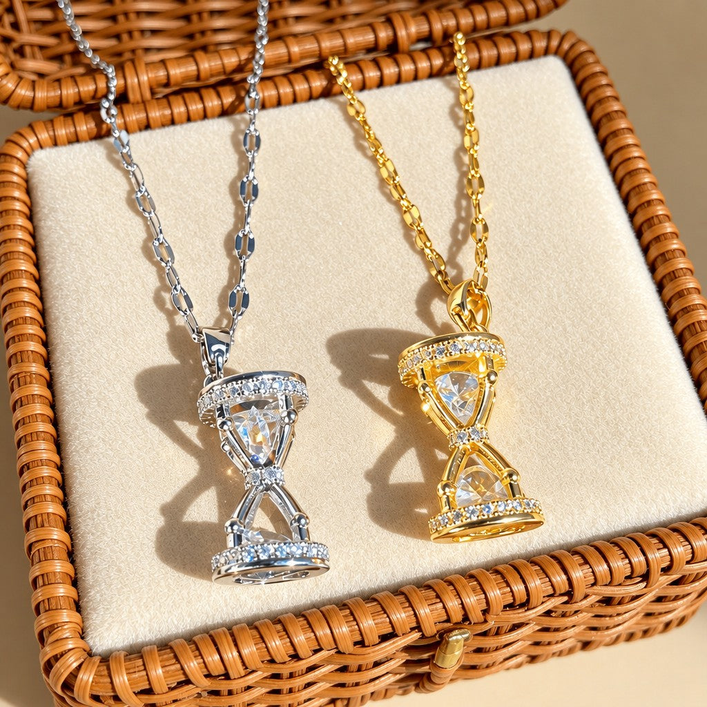 18k Elegant Hourglass Necklace