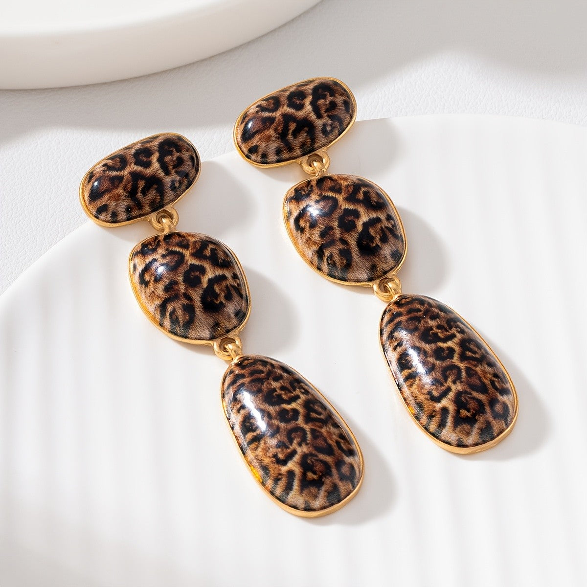 Elegant Blue Floral Drop Earrings