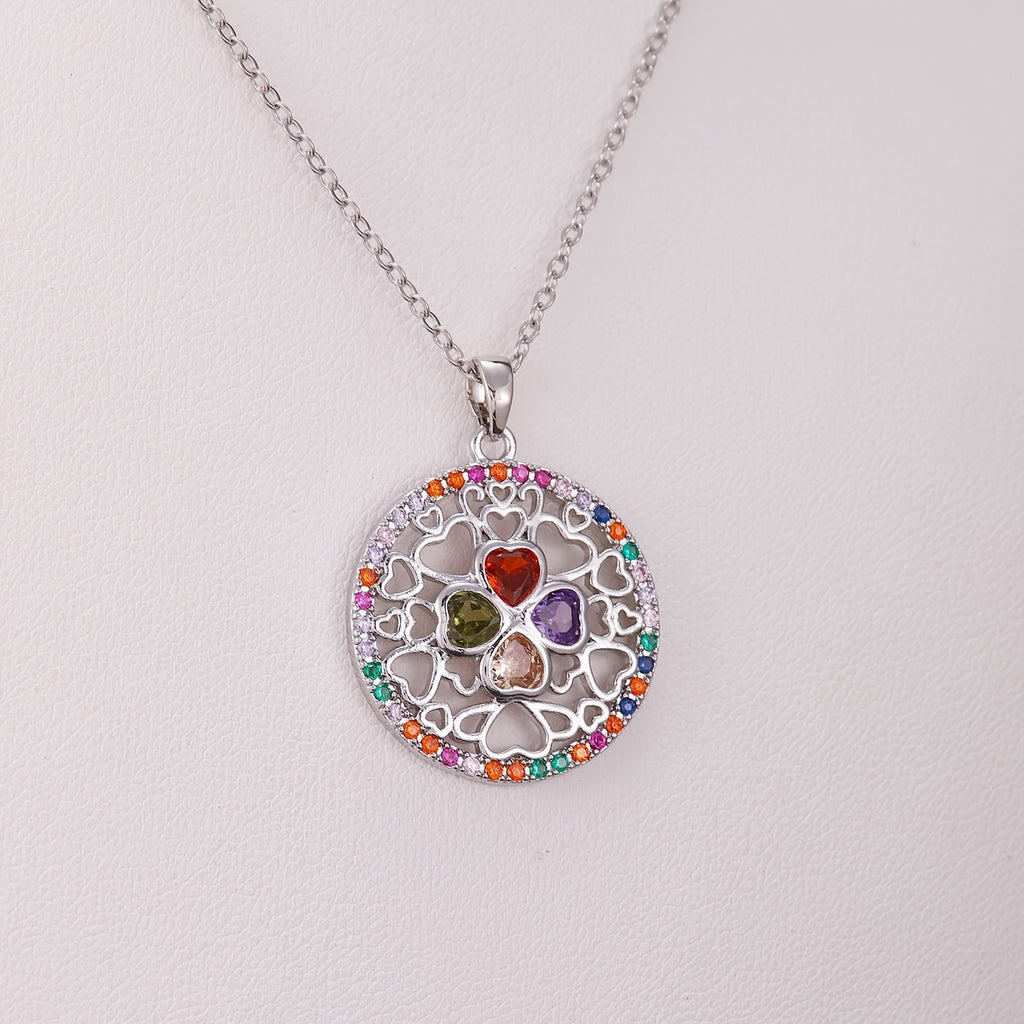 18k Boho Clover Pendant Necklace