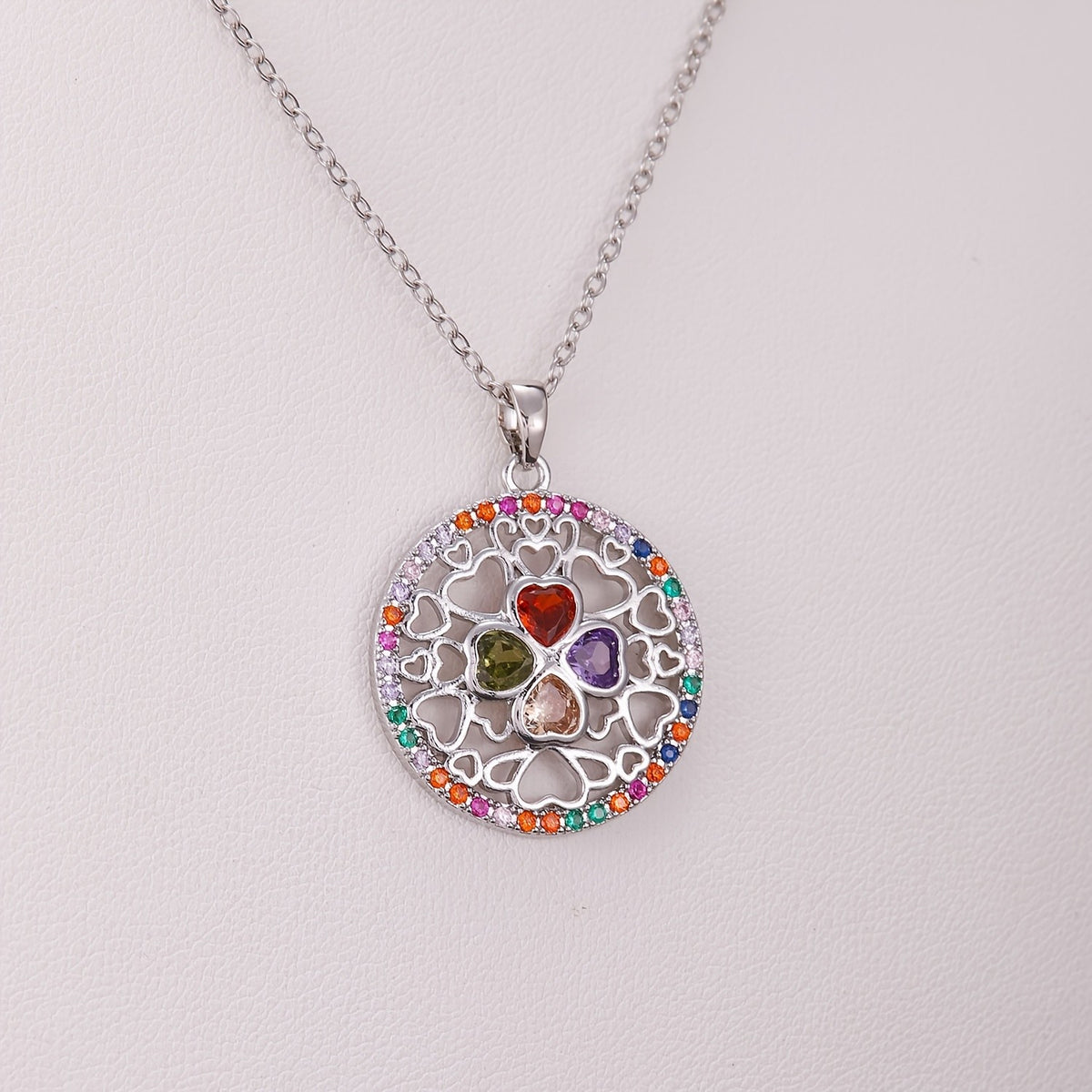 18k Boho Clover Pendant Necklace