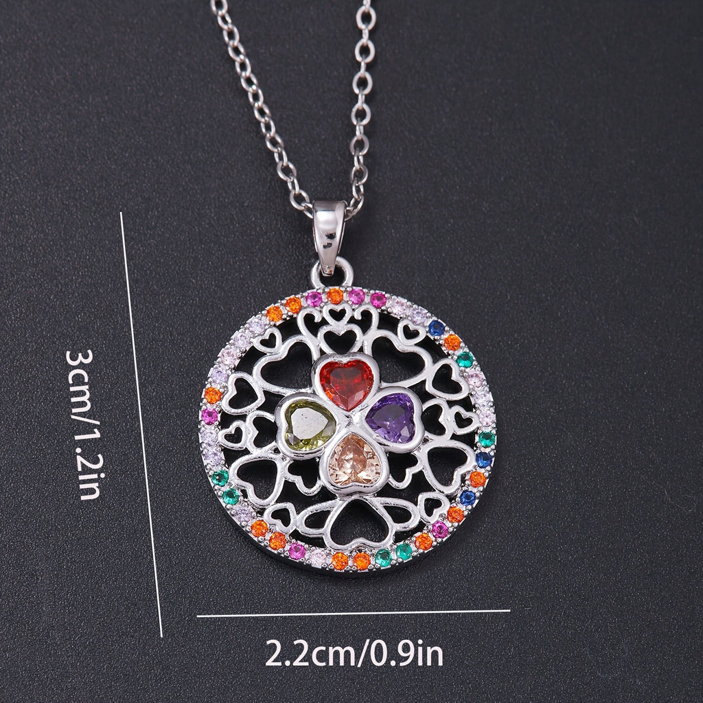 18k Boho Clover Pendant Necklace